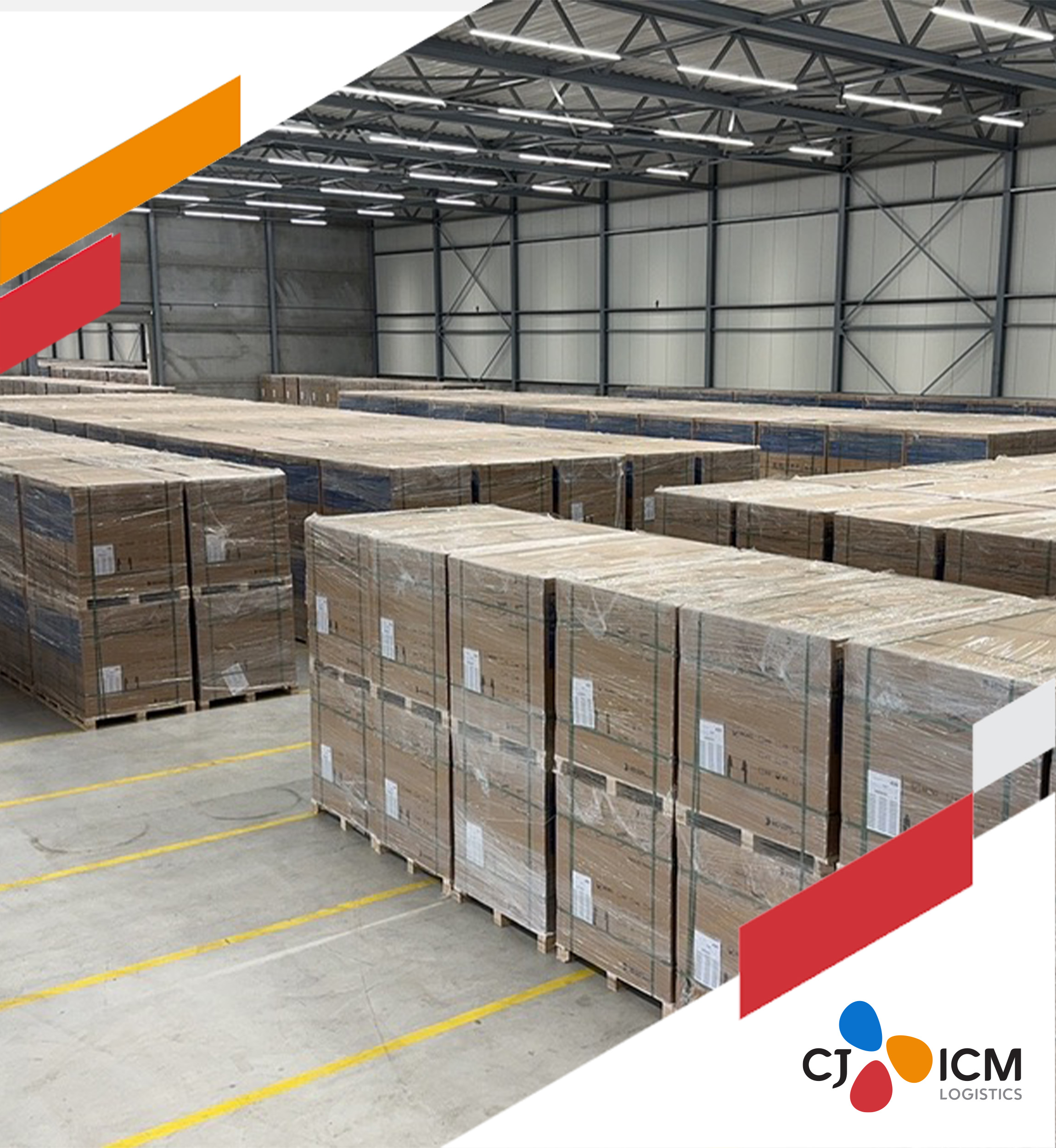 cj icm logistics Solar panel storage warehouse netherlands solar panel logistics